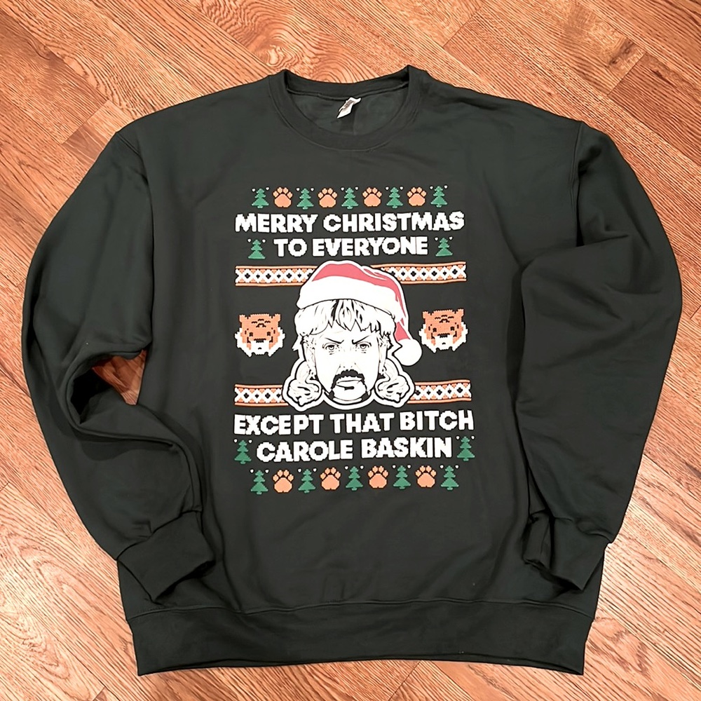 Jerzees Nublend Unisex Holiday Printed Motif Sweatshirts “Tiger King”